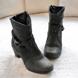 Arnold Churgin Black Leather Lined Ankle Boots